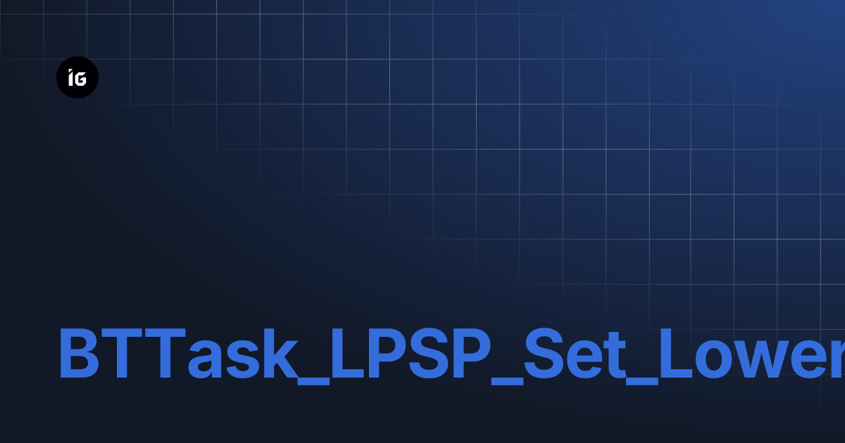BTTask_LPSP_Set_Lower_Equipped | Low Poly Shooter Pack | Infima Games Docs