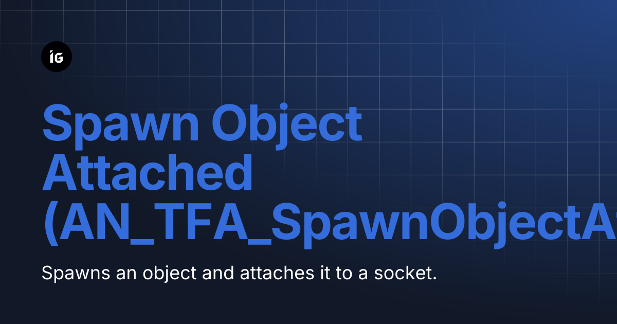 Spawn Object Attached (AN_TFA_SpawnObjectAttached) | Tactical FPS ...